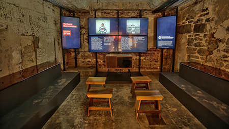 "The road to mass incarceration" video installation
